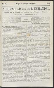 Nieuwsblad voor den boekhandel jrg 39, 1872, no 73, 10-09-1872 in 