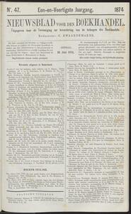 Nieuwsblad voor den boekhandel jrg 41, 1874, no 47, 16-06-1874 in 