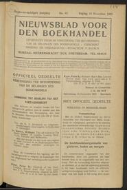 Nieuwsblad voor den boekhandel jrg 89, 1922, no 85, 10-11-1922 in 