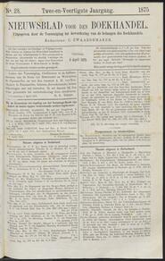 Nieuwsblad voor den boekhandel jrg 42, 1875, no 28, 09-04-1875 in 