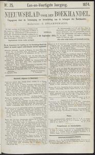 Nieuwsblad voor den boekhandel jrg 41, 1874, no 75, 22-09-1874 in 