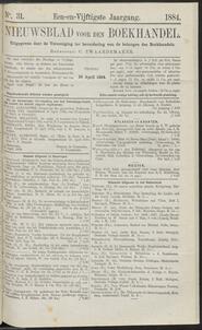 Nieuwsblad voor den boekhandel jrg 51, 1884, no 31, 18-04-1884 in 