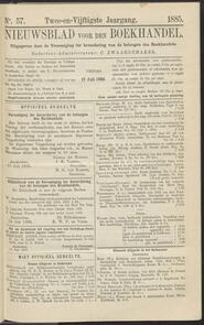 Nieuwsblad voor den boekhandel jrg 52, 1885, no 57, 17-07-1885 in 