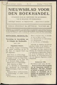 Nieuwsblad voor den boekhandel jrg 83, 1916, no 11, 08-02-1916 in 