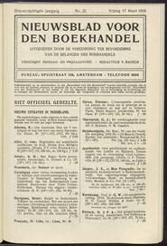 Nieuwsblad voor den boekhandel jrg 83, 1916, no 22, 17-03-1916 in 