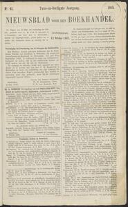 Nieuwsblad voor den boekhandel jrg 32, 1865, no 41, 12-10-1865 in 