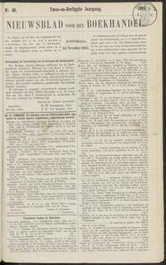 Nieuwsblad voor den boekhandel jrg 32, 1865, no 46, 16-11-1865 in 