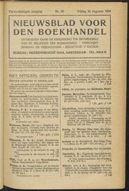 Nieuwsblad voor den boekhandel jrg 85, 1918, no 65, 30-08-1918 in 