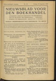 Nieuwsblad voor den boekhandel jrg 85, 1918, no 64, 23-08-1918 in 