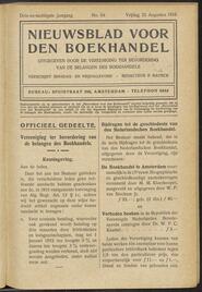 Nieuwsblad voor den boekhandel jrg 83, 1916, no 64, 25-08-1916 in 