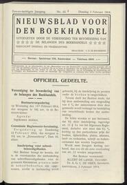 Nieuwsblad voor den boekhandel jrg 81, 1914, no 10, 03-02-1914 in 