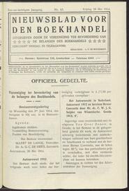Nieuwsblad voor den boekhandel jrg 81, 1914, no 43, 29-05-1914 in 