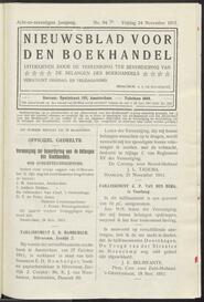 Nieuwsblad voor den boekhandel jrg 78, 1911, no 94, 24-11-1911 in 