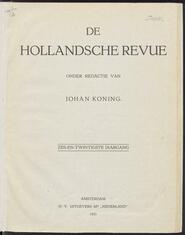 De Hollandsche revue jrg 26, 1921 [Inhoudsopgave]