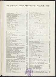 De Hollandsche revue jrg 39, 1934 [Index]