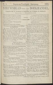 Nieuwsblad voor den boekhandel jrg 49, 1882, no 1, 03-01-1882 in 