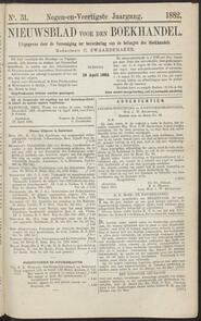 Nieuwsblad voor den boekhandel jrg 49, 1882, no 31, 18-04-1882 in 