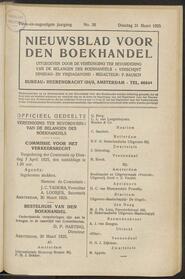 Nieuwsblad voor den boekhandel jrg 92, 1925, no 26, 31-03-1925 in 