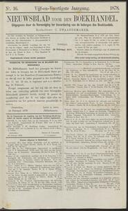 Nieuwsblad voor den boekhandel jrg 45, 1878, no 16, 26-02-1878 in 