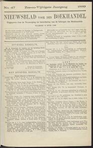 Nieuwsblad voor den boekhandel jrg 56, 1889, no 47, 14-06-1889 in 