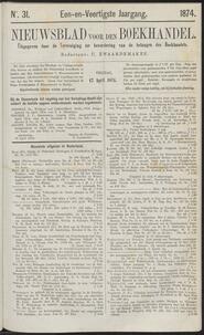 Nieuwsblad voor den boekhandel jrg 41, 1874, no 31, 17-04-1874 in 