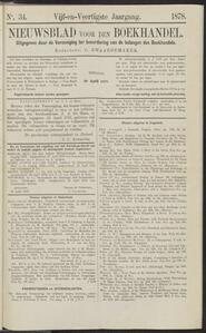 Nieuwsblad voor den boekhandel jrg 45, 1878, no 34, 30-04-1878 in 