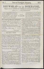 Nieuwsblad voor den boekhandel jrg 42, 1875, no 7, 26-01-1875 in 