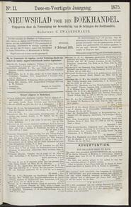 Nieuwsblad voor den boekhandel jrg 42, 1875, no 11, 09-02-1875 in 