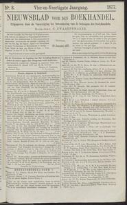 Nieuwsblad voor den boekhandel jrg 44, 1877, no 8, 26-01-1877 in 