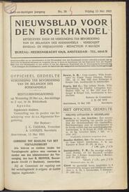 Nieuwsblad voor den boekhandel jrg 88, 1921, no 38, 13-05-1921 in 