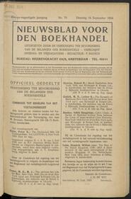Nieuwsblad voor den boekhandel jrg 91, 1924, no 70, 16-09-1924 in 