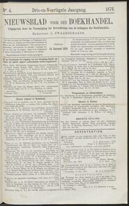 Nieuwsblad voor den boekhandel jrg 43, 1876, no 4, 14-01-1876 in 