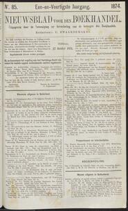 Nieuwsblad voor den boekhandel jrg 41, 1874, no 85, 27-10-1874 in 