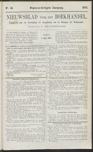 Nieuwsblad voor den boekhandel jrg 39, 1872, no 45, 04-06-1872 in 