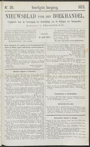 Nieuwsblad voor den boekhandel jrg 40, 1873, no 30, 15-04-1873 in 