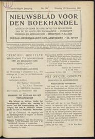 Nieuwsblad voor den boekhandel jrg 88, 1921, no 90, 29-11-1921 in 