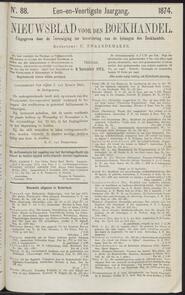 Nieuwsblad voor den boekhandel jrg 41, 1874, no 88, 06-11-1874 in 