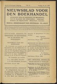 Nieuwsblad voor den boekhandel jrg 87, 1920, no 61, 30-07-1920 in 