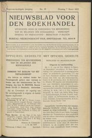 Nieuwsblad voor den boekhandel jrg 89, 1922, no 19, 07-03-1922 in 