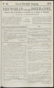 Nieuwsblad voor den boekhandel jrg 41, 1874, no 56, 17-07-1874 in 