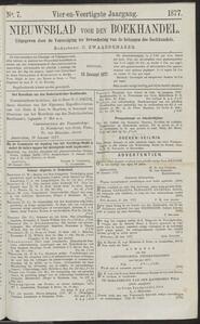 Nieuwsblad voor den boekhandel jrg 44, 1877, no 7, 23-01-1877 in 