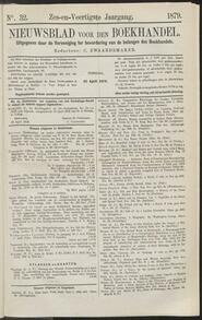 Nieuwsblad voor den boekhandel jrg 46, 1879, no 32, 22-04-1879 in 