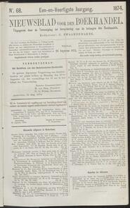 Nieuwsblad voor den boekhandel jrg 41, 1874, no 68, 28-08-1874 in 