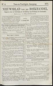 Nieuwsblad voor den boekhandel jrg 42, 1875, no 4, 15-01-1875 in 
