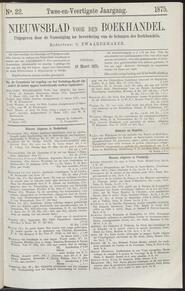 Nieuwsblad voor den boekhandel jrg 42, 1875, no 22, 19-03-1875 in 