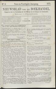 Nieuwsblad voor den boekhandel jrg 42, 1875, no 3, 12-01-1875 in 