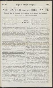 Nieuwsblad voor den boekhandel jrg 39, 1872, no 22, 15-03-1872 in 