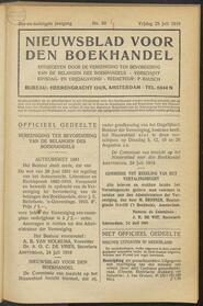 Nieuwsblad voor den boekhandel jrg 86, 1919, no 59, 25-07-1919 in 