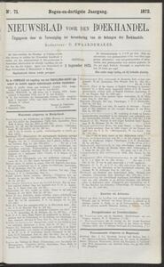 Nieuwsblad voor den boekhandel jrg 39, 1872, no 71, 03-09-1872 in 