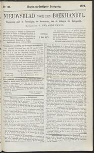 Nieuwsblad voor den boekhandel jrg 39, 1872, no 37, 15-07-1872 in 